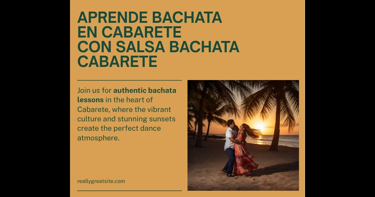 Pareja dominicana bailando bachata al aire libre en Cabarete, República Dominicana